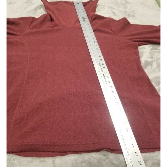 Lands End Womens Long Sleeves Sweater Sz XL 18 Mock Turtle Neck Pullover Maroon - Picture 7 of 7